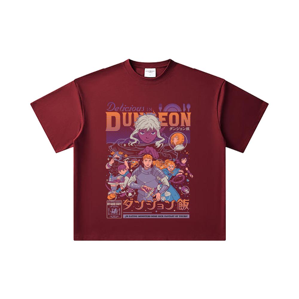 260 GSM Double Yarn 32 Count 100% Cotton Delicious in Dungeon V2 Print Unisex Heavy Cotton T Shirt