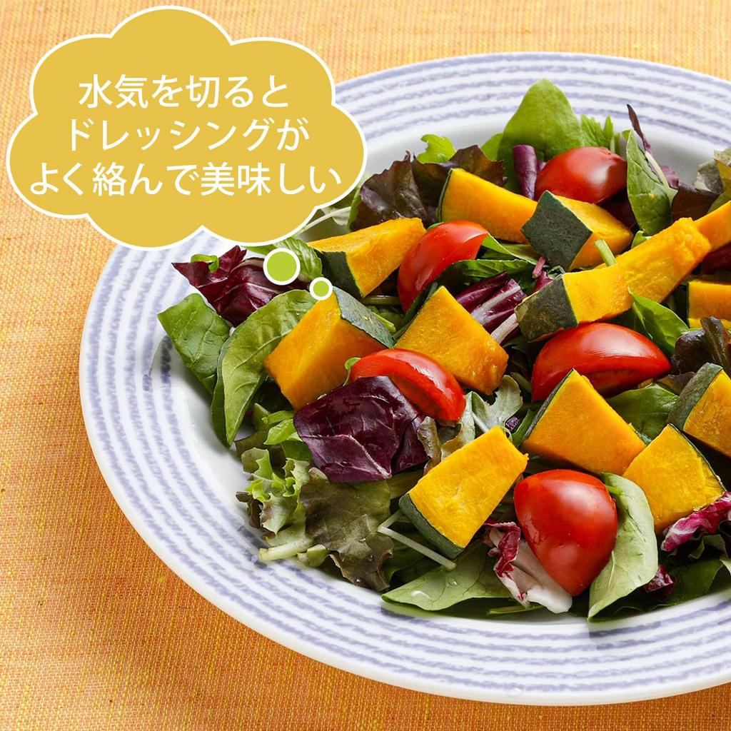 Shimomura Kihan Салатная центрифуга в Овощном рисе легко с хрустящим рисом для 46466 [Сделано в Японии] дуршлаг, мытье, слив, ручка, салат, мытье, 1-2