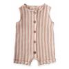 Полосатый муслиновый комбинезон для детей 0–3 лет кофейного цвета