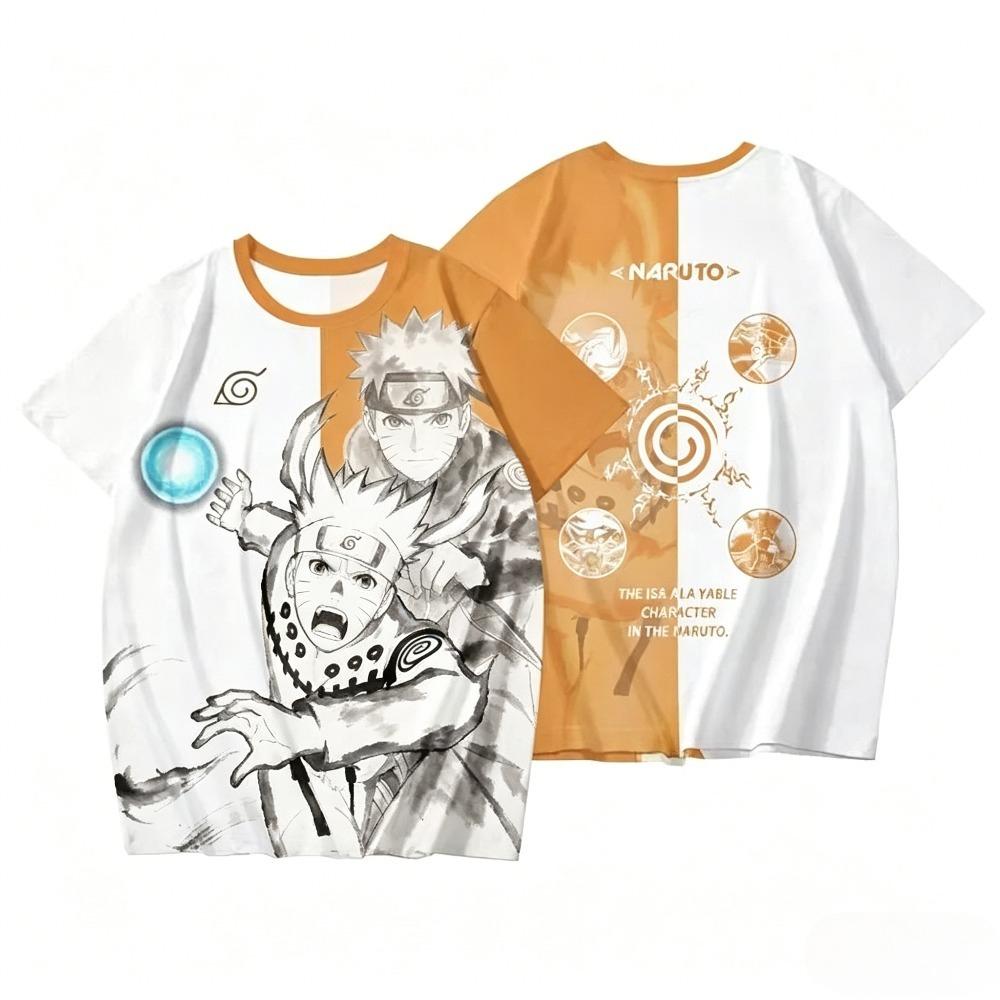 Naruto Cosplay Neutral 3D Printed Men's Fashionable Streetwear T-shirt Top Summer Casual Loose Breathable Short Sleeved Shirt