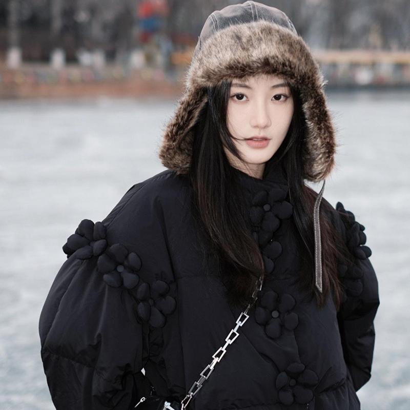 1Pc Men Women'S Pilot Aviator Bomber Trapper Hat Faux Fur Leather Snow Cap With Ear Flaps Pilot Winter Bomber Hat Ushanka Hat