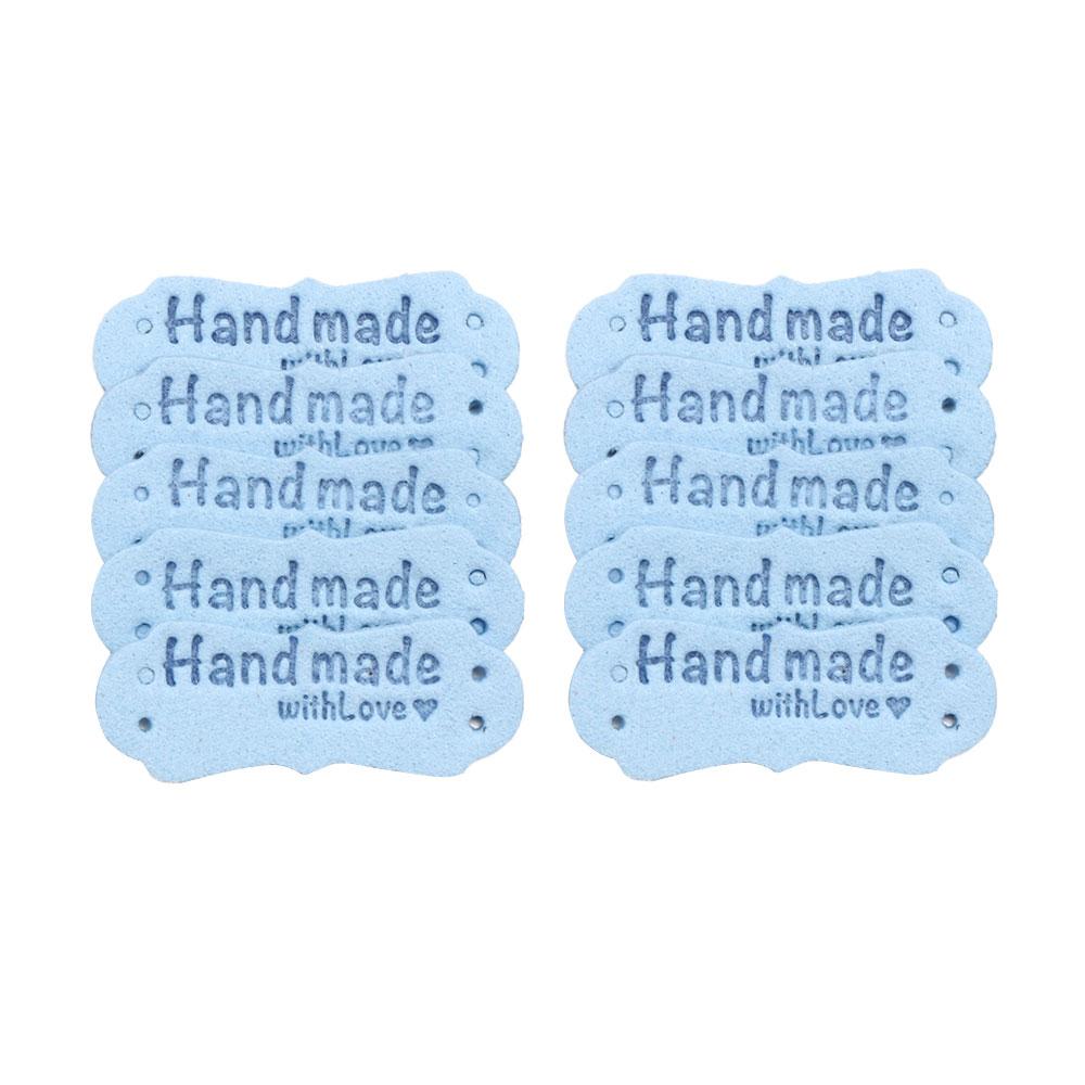20PCS Handmade Hats Bags PU Leather Clothes Tags Garment Labels Label Hand Made With Love