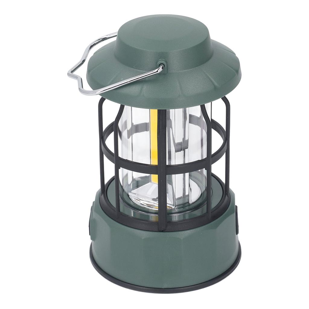 Camping Lantern Rechargeable 3 Gears IPX4 Water Resistant Retro Portable Tent Lamp for Emergency Pow