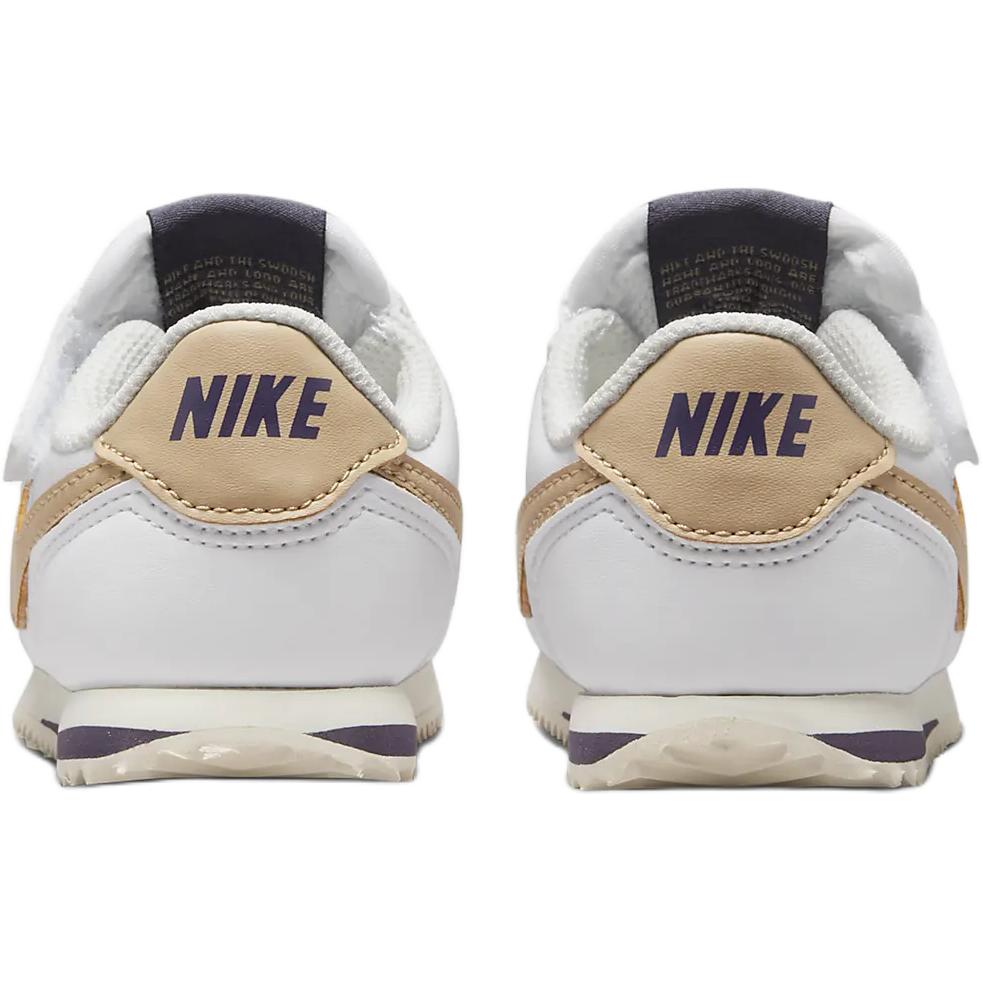 Nike Cortez EasyOn Slip Resistant Abrasion Resistant Low top Toddler Shoes White Gold Infant And Toddler DM0952-109