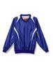 SSK Men's Heat-Retaining Pre-Jacket Long Sleeve V-Neck Shirt with Mesh Lining, Blue and White (6310), Size O (Japan Size 2L)