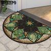 Entrance Door Mat Semi-circular Retro Floor Mat Dustproof and Anti Slip Entrance Carpet