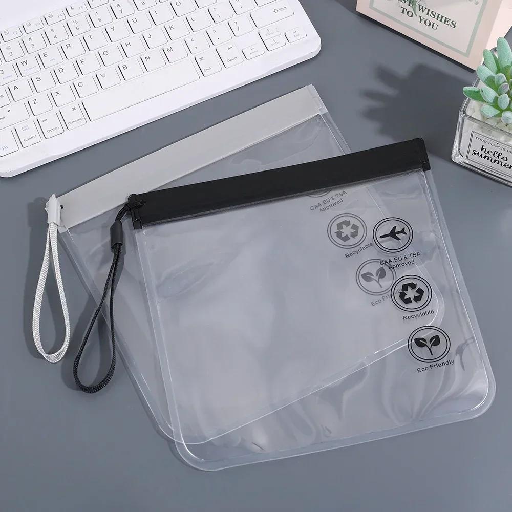 Transparent Toilet Bag, Portable Travel Essentials, Flight Makeup Liquid Leak Proof, Resealable EVA Camping Bag Outdoor Tools
