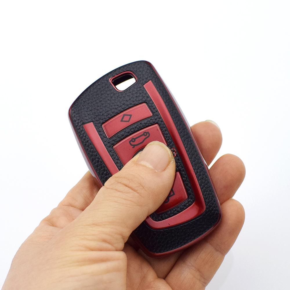 Для BMW X1 X3 X5 X6 F10 F20 F30 F34 F11 F15 F16 1 3 5 7 серии F25 F31 M3 M4 чехол для автомобильного ключа чехол TPU кожаный держатель для брелока