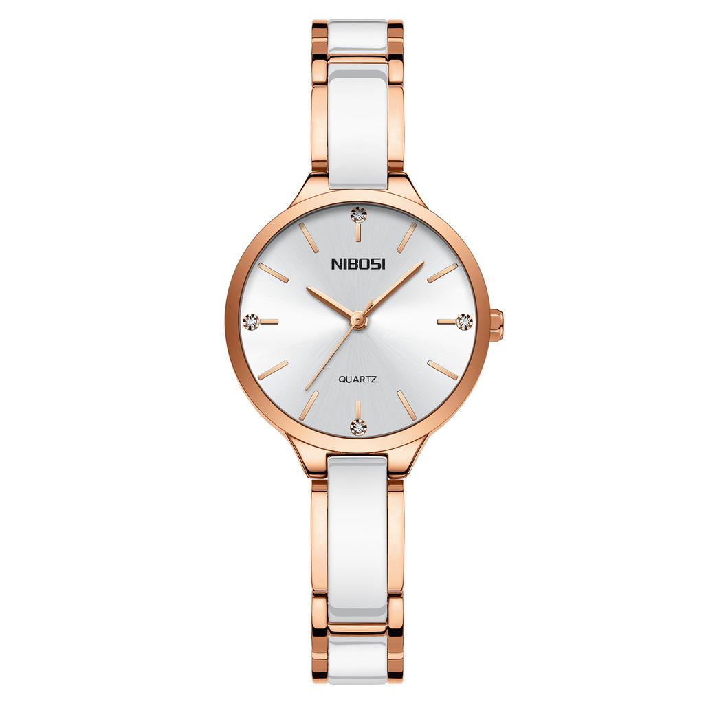 Fashion New European And American Simple Fashion Women'S Watch, Rhinestone Ceramic Waterproof Quartz Women'S Watch