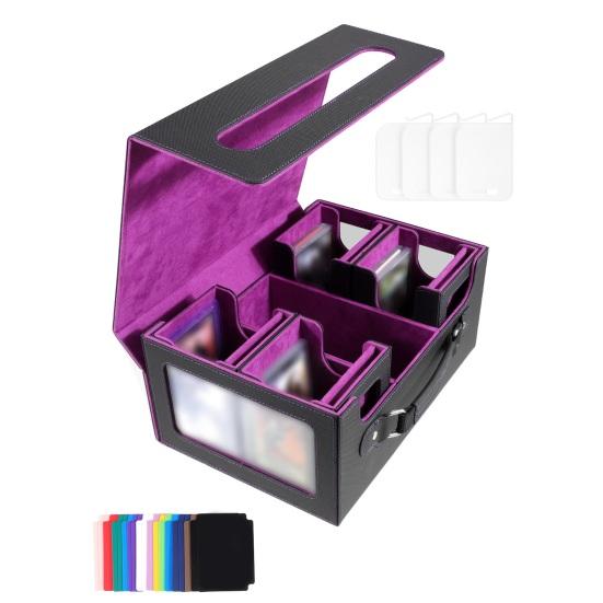 Yousheng Trading Card Storage Box Magnetic Closure 4-Row Deck Case Large Capacity Card Deck Box for PTCG TCG Sports Cards