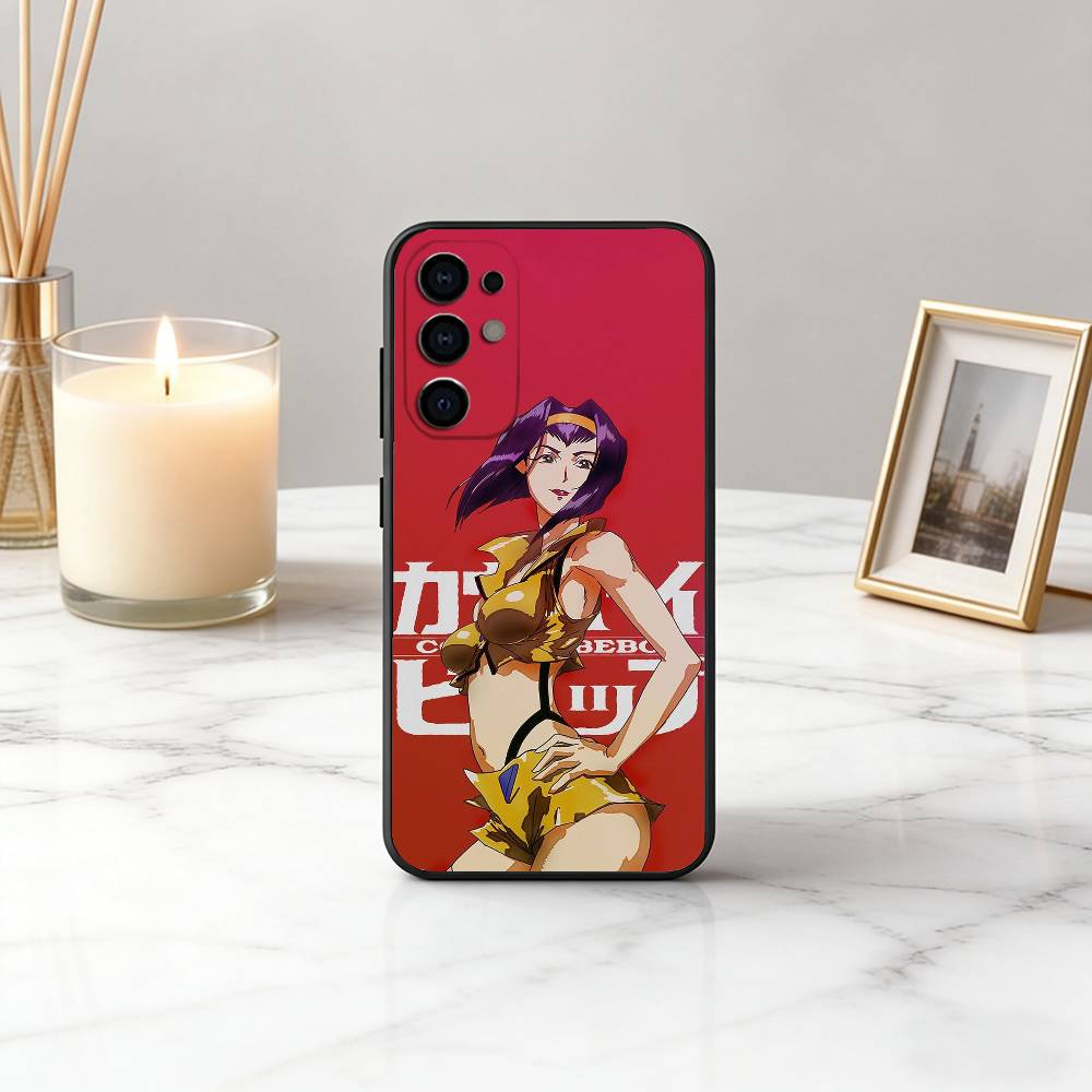 F-Faye C-Cowboy B-Bebop  V-Valentine-es Чехол для телефона Черный Силиконовый Мягкий Для Samsung S25,S24,S21,S22,S23,S30,Ultra,S20,Plus,Fe