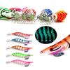 5Pcs 3D Eyes Luminous Squid Fishing Lure Durable Artificial Squid Jig Hook  Fishing Accessories