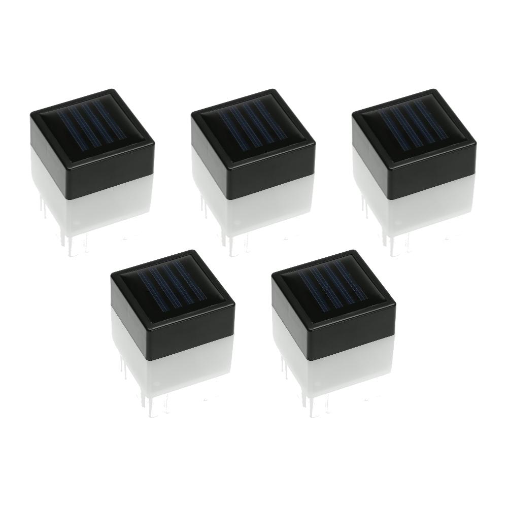 LED Solar Column Head Light Solar Powered Pillar Lamp Outdoor Fence Gate Post Lamp for Courtyard Landscape Garden Adornment