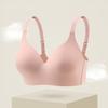Women Bra Adjustable Shoulder Strap Push-up Anti-snagging Solid Color Full Coverage Wire-free Back Buckle Clousre 3/4 Foam Cup Daily Sport Commuting