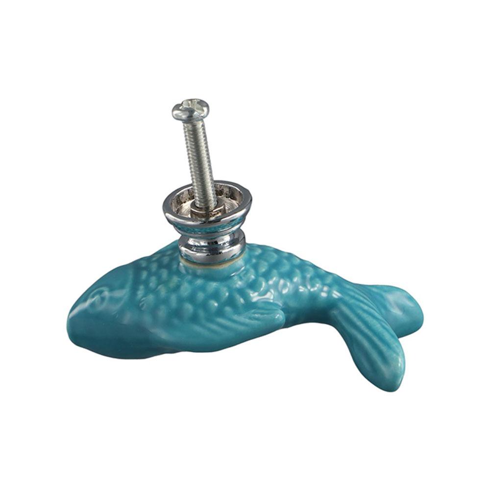 Ceramic Cabinet Handle Single Hole Closet Door Handle Retro Drawer Knob  for Kids Room