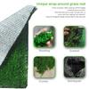 Artificial Grass Dog Potty Pad with Large Tray Multi Drainage Holes Splash-Proof Design Reusable for Indoor Outdoor Porch Use