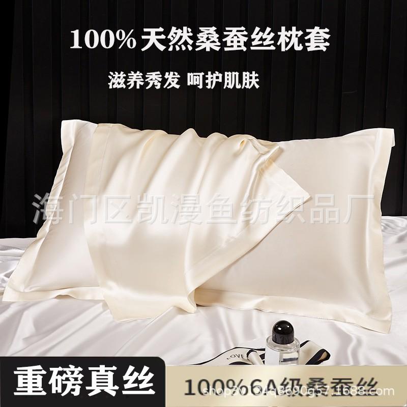 Silk Pillowcase 22 Momme 100% Mulberry Smooth Anti-Wrinkle Sleep Cover Modern Minimalist Pure Color