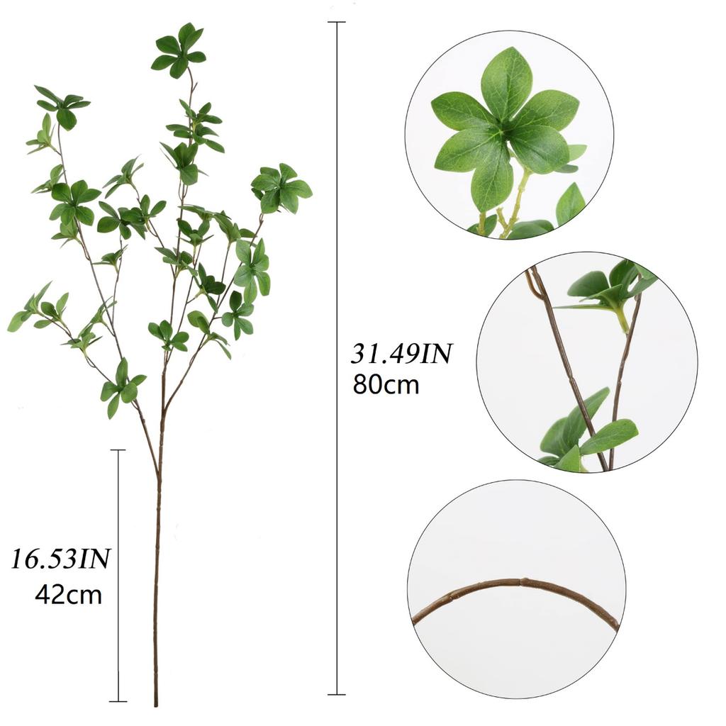 4 шт. искусственные зеленые стебли фикуса стебли фикуса ветки искусственные ветки фикуса листья искусственные растения для домашнего офиса декор