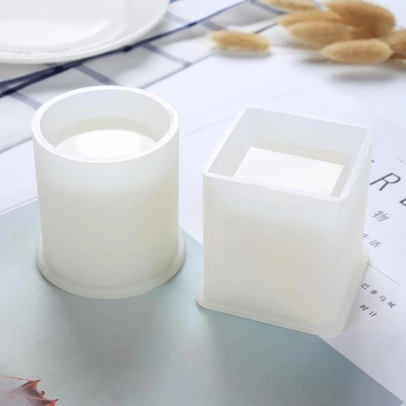 2 шт./комплект, новая прозрачная силиконовая форма, сухоцвет, смола, декоративное ремесло, держатель для ручек, формы для хранения, смоляные формы для ювелирных изделий