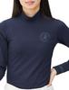 Jack Bunny Twincot UV Long Sleeve Mock Neck High Size 120 Women's Shirt, Neck, Navy, (Size Small), 263-4166334