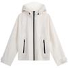 Waterproof Windbreaker Hiking Camping Short Jacket Women Jackets Milk-White J225046