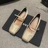 Модные женские балетки Модные туфли с квадратным носком Мягкие кожаные туфли-лодочки Повседневная обувь Женские туфли Мэри Джейн Офисные туфли для леди Тонкие туфли для работы