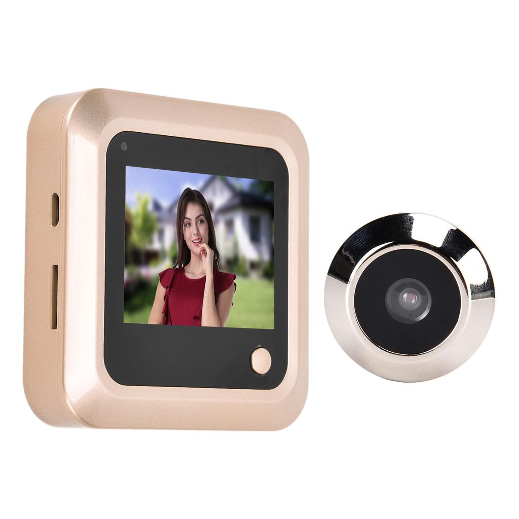 2.4-дюймовый видеоглазок дверной звонок проводной 145 градусов широкоугольный HD антикражный золотой для домашнего хозяйства