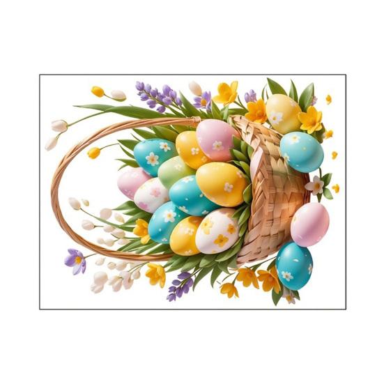 Наклейка на окно «Исцеляющая весна», декоративная пленка для окон, самоклеящаяся пленка, дизайн с пасхальным кроликом и яйцами, для окон, дверей, зеркал.