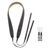 Uccellino Camera Neck Strap, Colorful Faux Leather Shoulder Strap with Adjustable Buckle (Black)