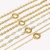 E.B.belle Круглая Пружинная Пряжка Ожерелье Нержавеющая Сталь O-цепочка Покрытие 18K Золотом Для DIY Аксессуаров для Изготовления Украшений