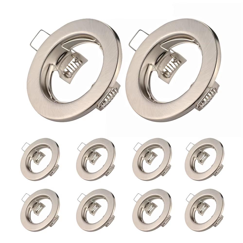 Brushed Nickel GU10 MR16 LED Ceiling Spotlight Brackets