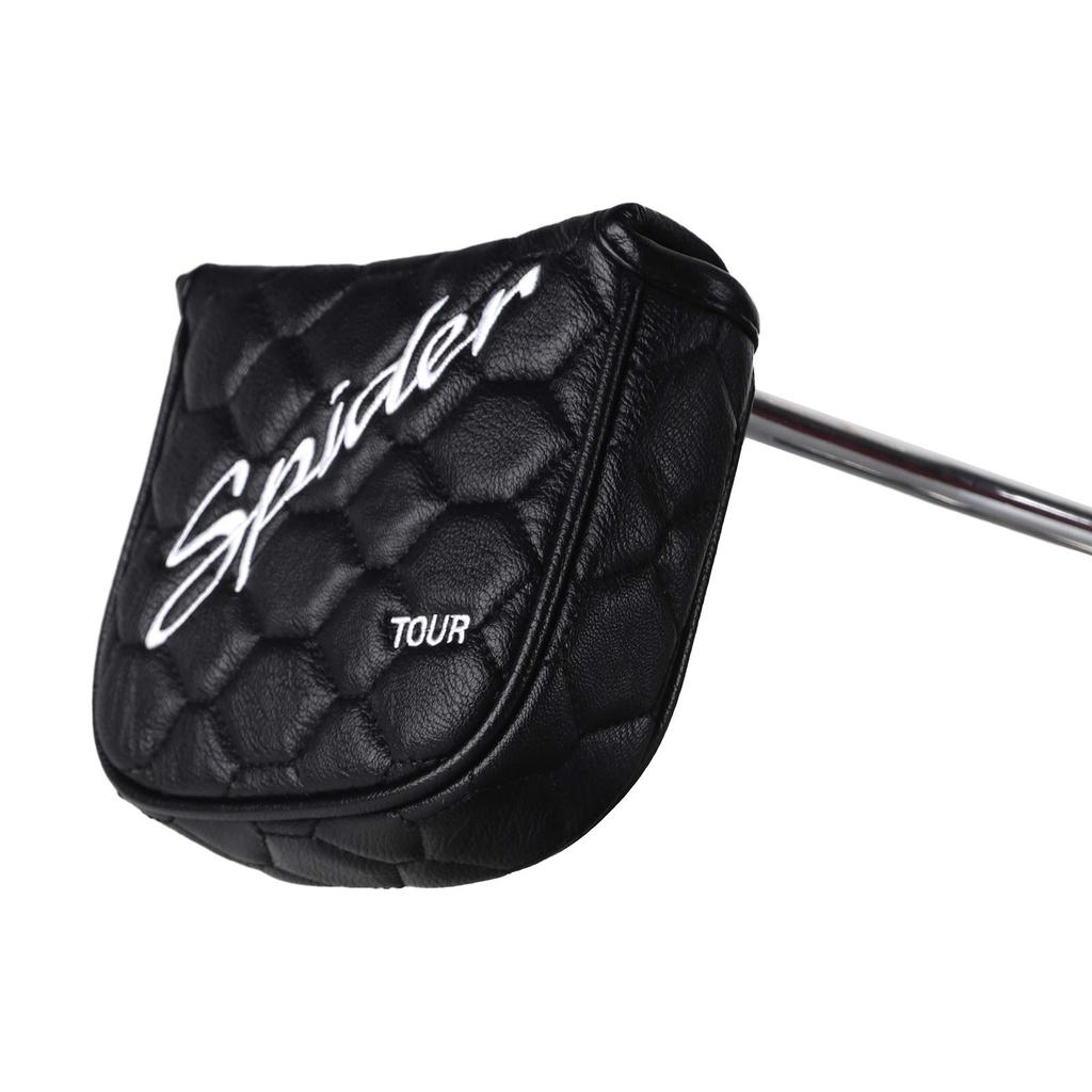 Чехол для головки паттера mytag Golf Mallet для TaylorMade Spider Tour с пяткой, чехол для головки клюшки с магнитом (Сильный магнит) (черный)