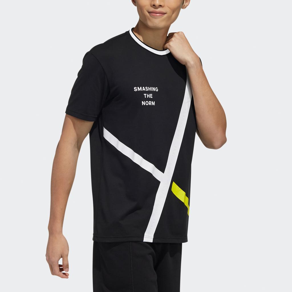 Adidas Neo T Shirts Men's Black Crew Neck Moderate Straight Fit DW8114