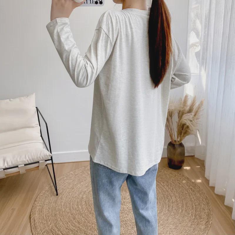 Топы для беременных и кормящих мам: Легкий, с длинными рукавами, для весны/осени, идеально подходит для мам в послеродовой период и кормящих мам