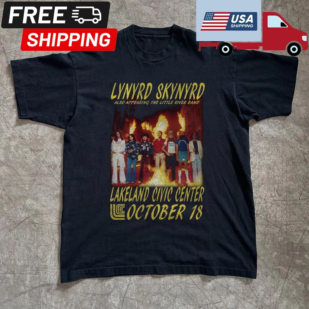 Lynyrd Skynyrd 1977 USA Concert Tour Vintage Southern Rock Band T-Shirt