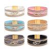 Bohemian Heart Accessories Многослойный кожаный браслет для женщин Классический браслет с магнитной пряжкой