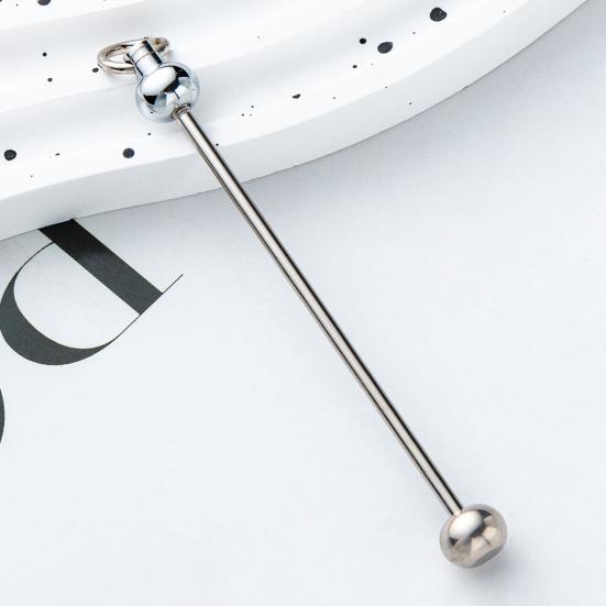 10 шт., брелок с градиентом цвета из бисера, металлические стержни, звенья для проектов «сделай сам», кулон, аксессуары для изготовления ювелирных изделий