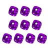 Rounded Corner Six Sided Dices Bulk Pack of 10 Assorted Color 16mm D6 Acrylic Dices Cubes with Number Dots for Kids Use