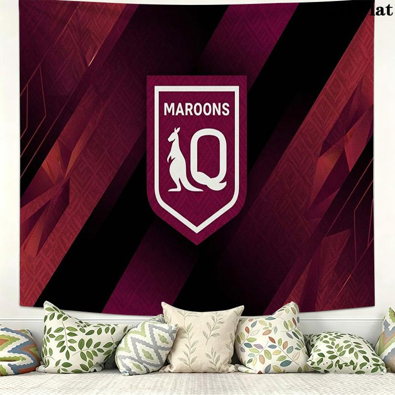 Maroons Wall Tapestry Aesthetic Wall Hanging Printed Fabric Blanket Decorative Tapestries for Bedroom Living Room Home Decor