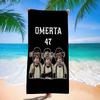 Бренд Omerta Maes 47 Логотип Черное Микрофибровое Пляжное Полотенце Впитывающее Быстросохнущее Мягкое Для Йоги Плавания Курорта Альпинизма