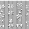 August New Arrival: Cute Rabbit Bow Nail Art Stencils - Girly Style