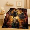 Classic L-Lord of The Rings H-Hobbit Gandalf Legolas Flannel Blanket,Ultra Soft Warm Plush Throw for Home Bedroom Bed Sofa Cover