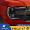 Для Ford F150 Raptor 2015-2026 Дымчато-черная Заранее вырезанная Защитная пленка для фар автомобиля Антицарапающаяся Высокоглянцевая Виниловая пленка
