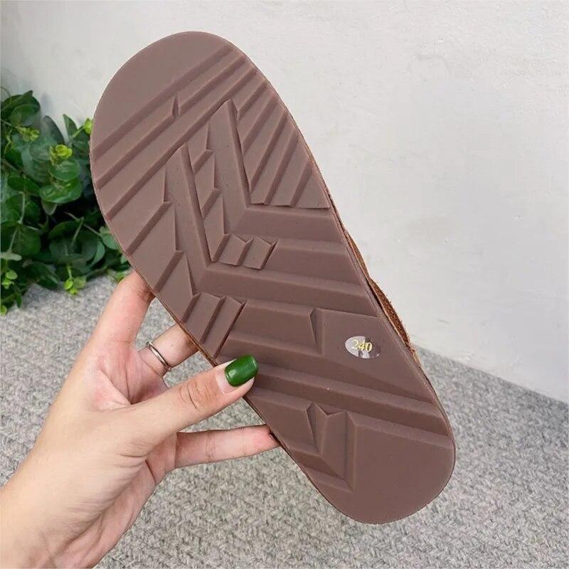 Винтажные короткие сапоги ручной работы из натуральной кожи, однотонные универсальные женские ботинки из мягкой воловьей кожи на плоской подошве