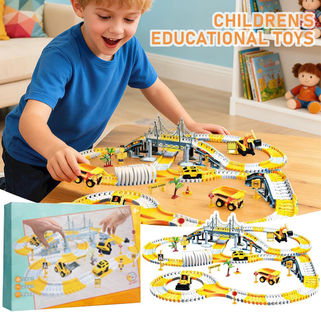 Детские развивающие игрушки, Универсальная сборная электрическая инженерная трасса для машинок, Игрушечная машинка, Машинка для самостоятельной сборки, Маленькая машинка