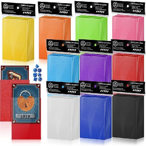 500 Count Card Sleeves for Trading Cards, Matte Deck Guard Card Sleeves, Card Protectors Sleeves for MTG, Baseball/Sports Cards, Yugioh Card, Game
