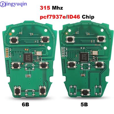 Jingyuqin Pcf7937e ID48 315 МГц смарт-брелок дистанционного управления автомобилем 5/6 кнопок для Cadillac ATS CTS SRX XTS Escalade 2014 2015 2016 2017