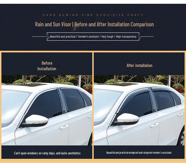 AITO M7 Rain & Sun Shields: 6-Piece Car Window Accessories for 26 Models