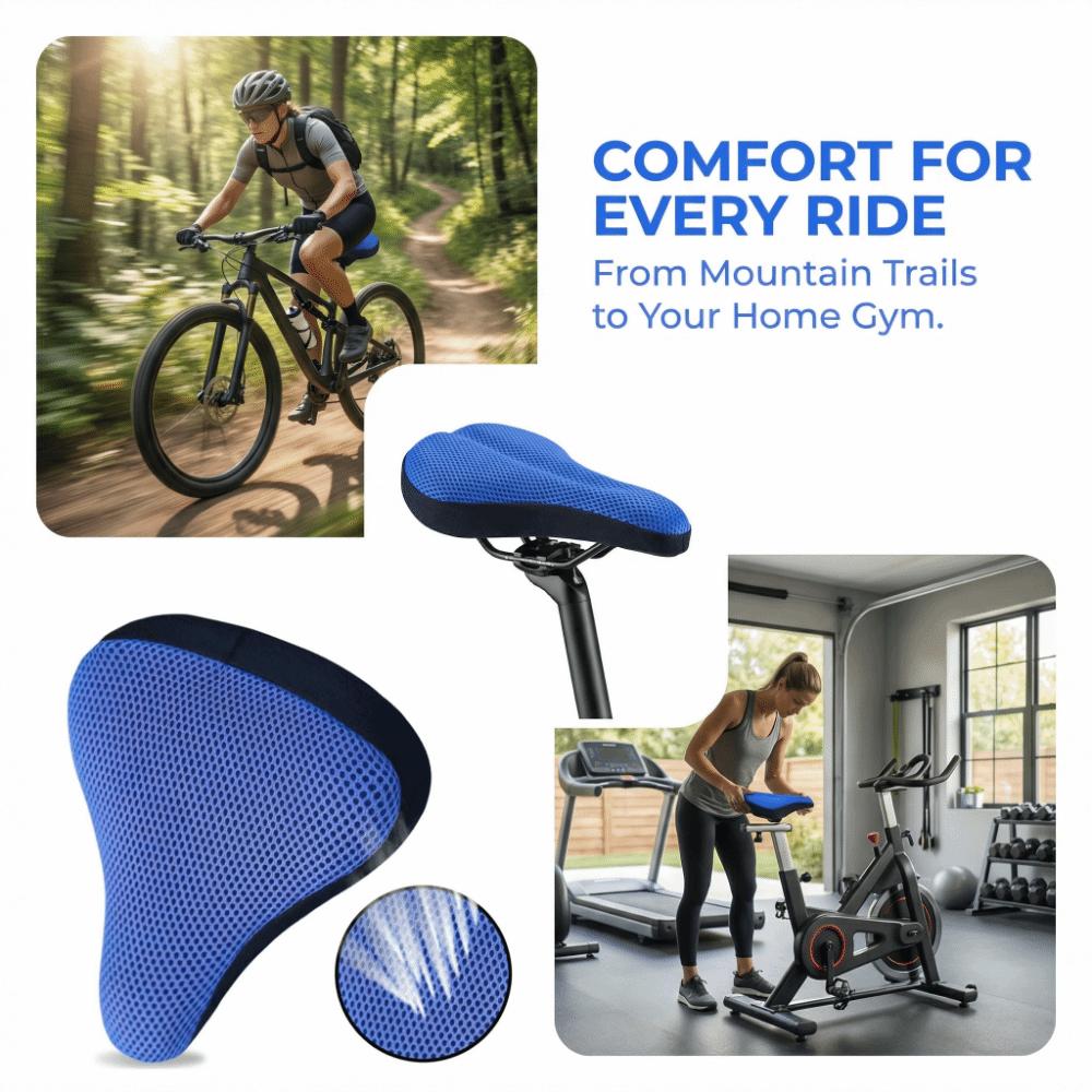 4PCS 3D Fabric Bike Seat Cover Breathable Mesh Cycling Seat Cushion Cover Riding Equipment