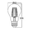 Ampoule A60 filament LED E27 7W 6500K Braytron